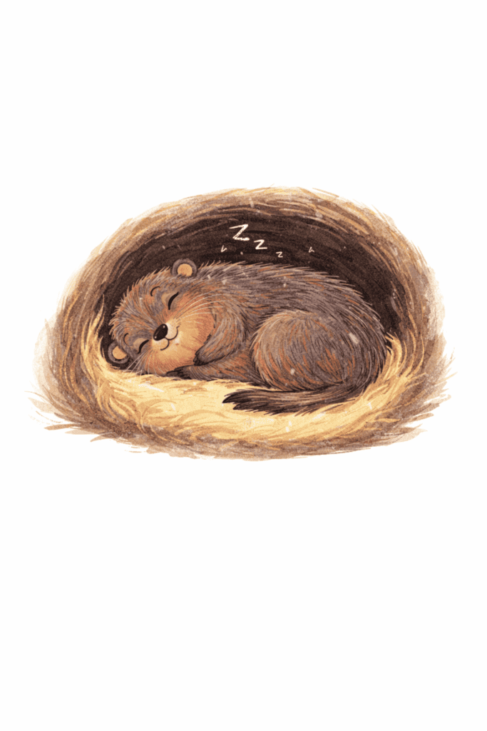 sleeping groundhog